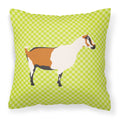 Alpine Goat Green Decorative Throw Pillow 18x18 Indoor Outdoor Accent Cushion, Fabric Cover with Insert for Sofa, Bed, Porch & Living Room