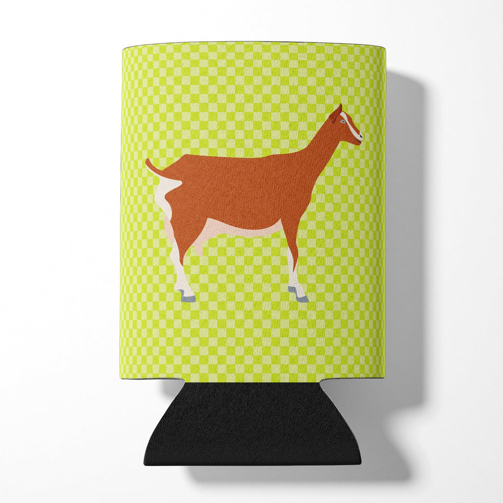 Toggenburger Goat Green Can or Bottle Hugger Cooler Sleeve for Standard 12 oz Cans, Insulated Foam Beer & Soda Can Hugger Reusable