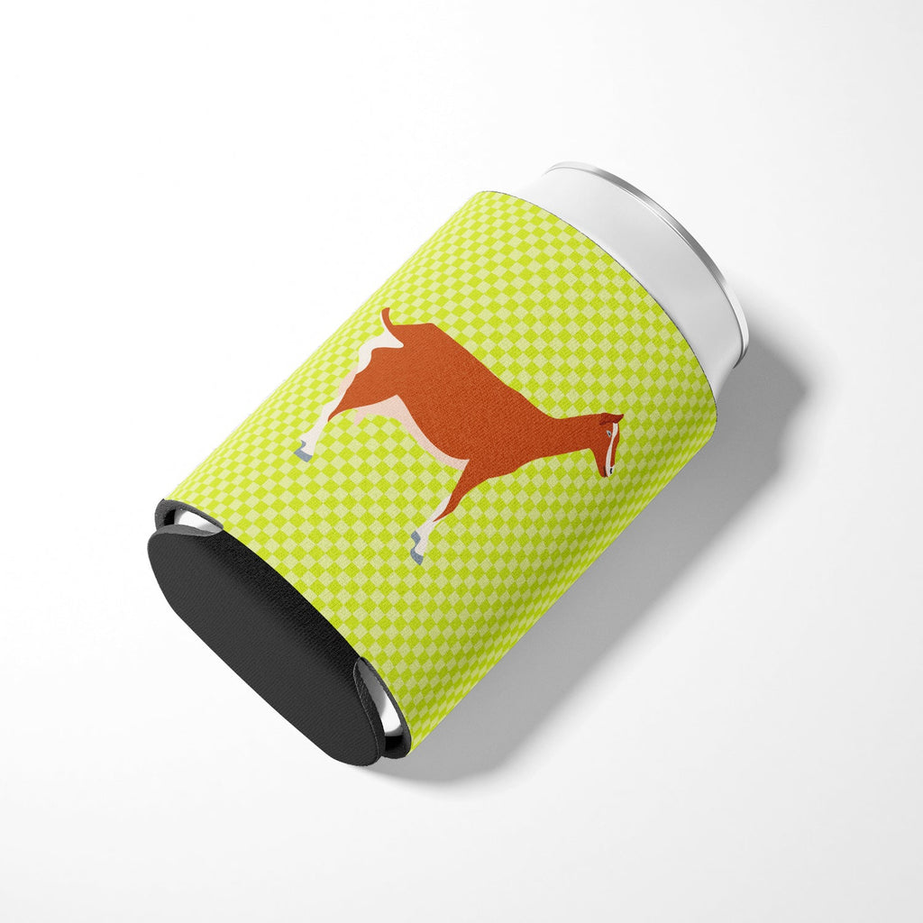Toggenburger Goat Green Can or Bottle Hugger Cooler Sleeve for Standard 12 oz Cans, Insulated Foam Beer & Soda Can Hugger Reusable