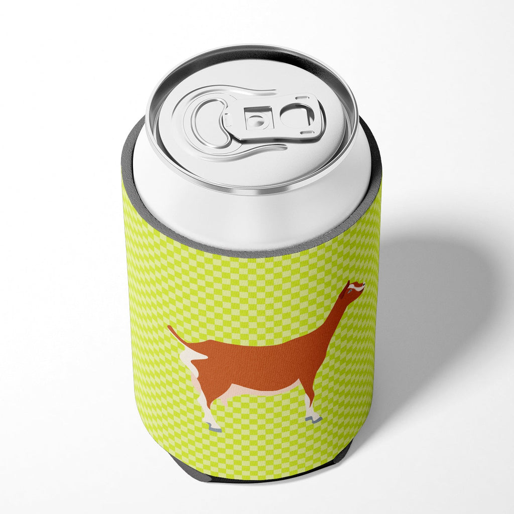 Toggenburger Goat Green Can or Bottle Hugger Cooler Sleeve for Standard 12 oz Cans, Insulated Foam Beer & Soda Can Hugger Reusable