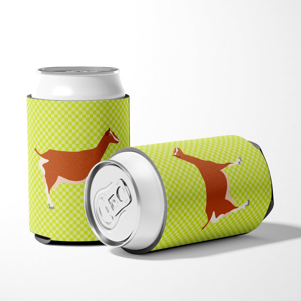 Toggenburger Goat Green Can or Bottle Hugger Cooler Sleeve for Standard 12 oz Cans, Insulated Foam Beer & Soda Can Hugger Reusable