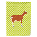 Toggenburger Goat Green House Flag 28x40 Porch Sleeve Pole Decorative Outside Yard Banner Artwork Wall Hanging, Polyester