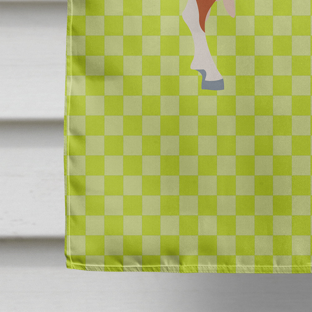 Toggenburger Goat Green House Flag 28x40 Porch Sleeve Pole Decorative Outside Yard Banner Artwork Wall Hanging, Polyester