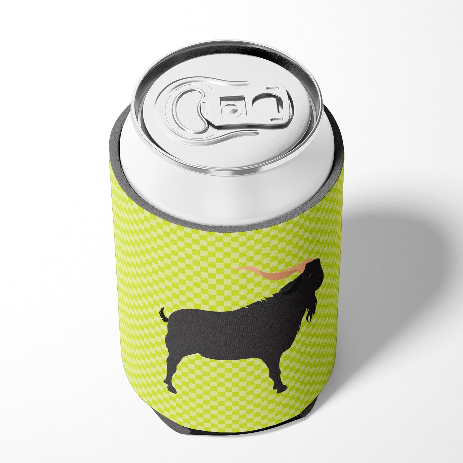 Verata Goat Green Can or Bottle Hugger Cooler Sleeve for Standard 12 oz Cans, Insulated Foam Beer & Soda Can Hugger Reusable