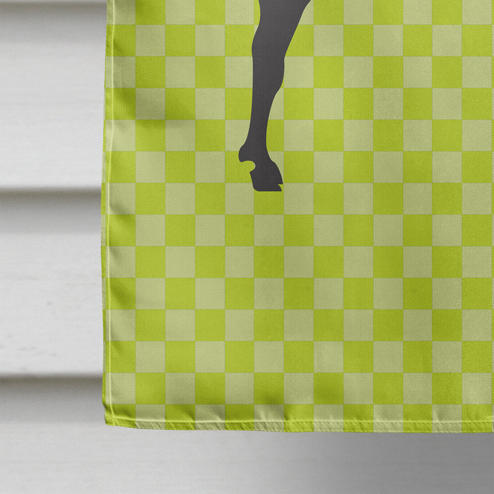 Verata Goat Green House Flag 28x40 Porch Sleeve Pole Decorative Outside Yard Banner Artwork Wall Hanging, Polyester