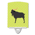 Verata Goat Green Ceramic Night Light Compact, UL-Certified, Ideal for Bedroom, Bathroom, Nursery, Hallway, Kitchen, 6x4x3, Multicolor