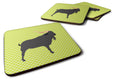 Verata Goat Green Foam Coasters Set of 4 Cup Coasters for Indoor Outdoor, Tabletop Protection, Anti Slip, Mouse pad Material