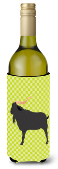 Verata Goat Green Wine Bottle Hugger Gift Sleeve for Standard 750 ml Bottles, Insulated Reusable Also Fits Mini Shot & Pint Bottles
