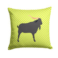 Verata Goat Green Decorative Throw Pillow 14x14 Indoor Outdoor Accent Cushion, Fabric Cover with Insert for Sofa, Bed, Porch & Living Room