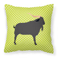 Verata Goat Green Decorative Throw Pillow 18x18 Indoor Outdoor Accent Cushion, Fabric Cover with Insert for Sofa, Bed, Porch & Living Room