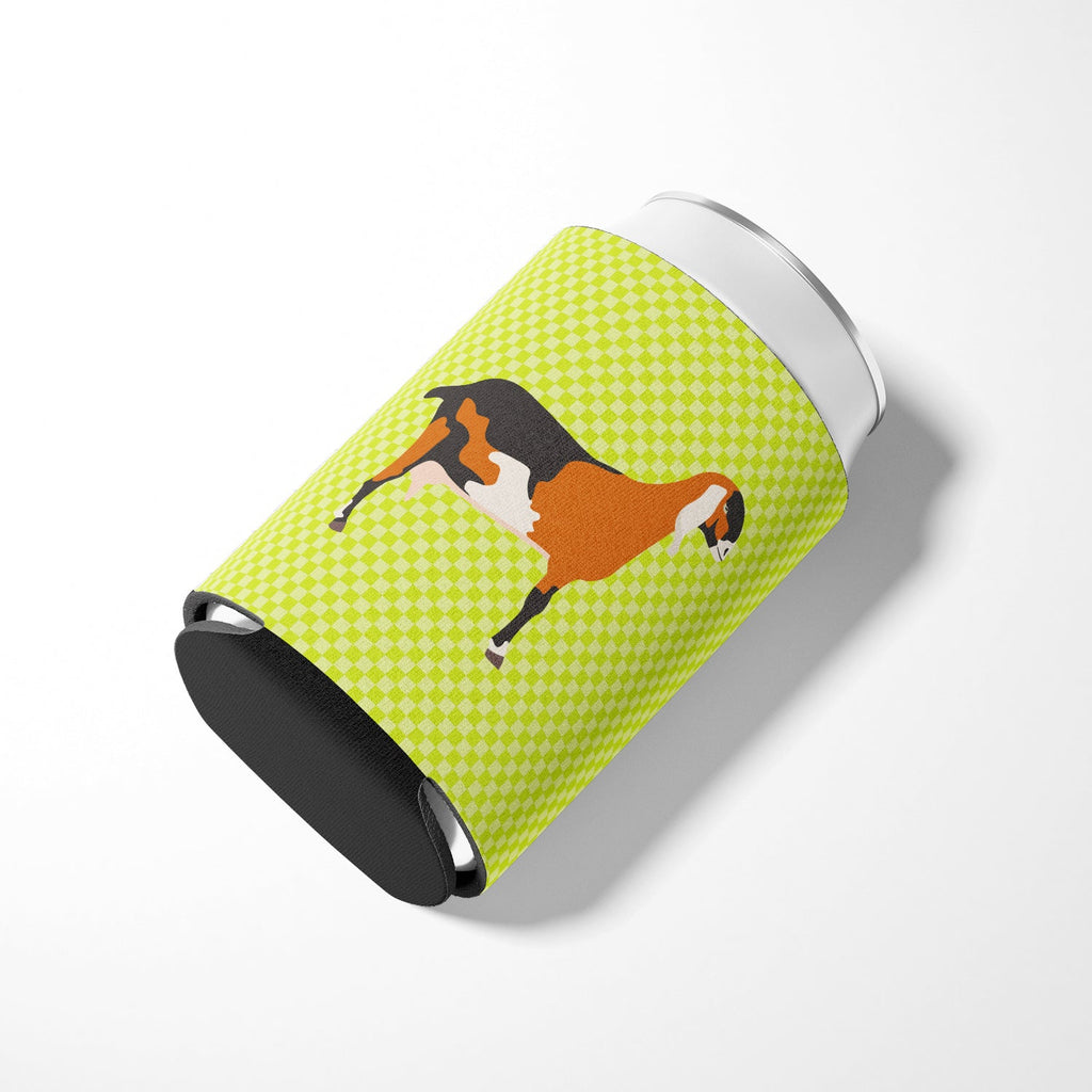 Anglo-nubian Nubian Goat Green Can or Bottle Hugger Cooler Sleeve for Standard 12 oz Cans, Insulated Foam Beer & Soda Can Hugger Reusable