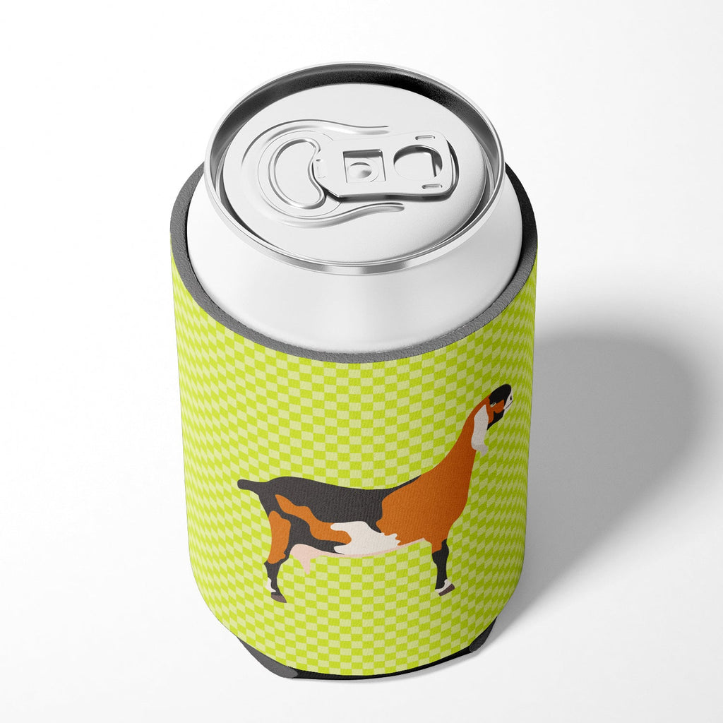 Anglo-nubian Nubian Goat Green Can or Bottle Hugger Cooler Sleeve for Standard 12 oz Cans, Insulated Foam Beer & Soda Can Hugger Reusable
