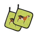 Anglo-nubian Nubian Goat Green Pot Holder Set of 2 Heat Resistant Quilted Hot Pads 7.5 x 7.5 Inch, Insulated Kitchen Trivets for Cooking & Baking
