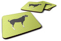 Black Bengal Goat Green Foam Coasters Set of 4 Cup Coasters for Indoor Outdoor, Tabletop Protection, Anti Slip, Mouse pad Material