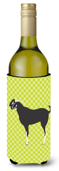 Black Bengal Goat Green Wine Bottle Hugger Gift Sleeve for Standard 750 ml Bottles, Insulated Reusable Also Fits Mini Shot & Pint Bottles