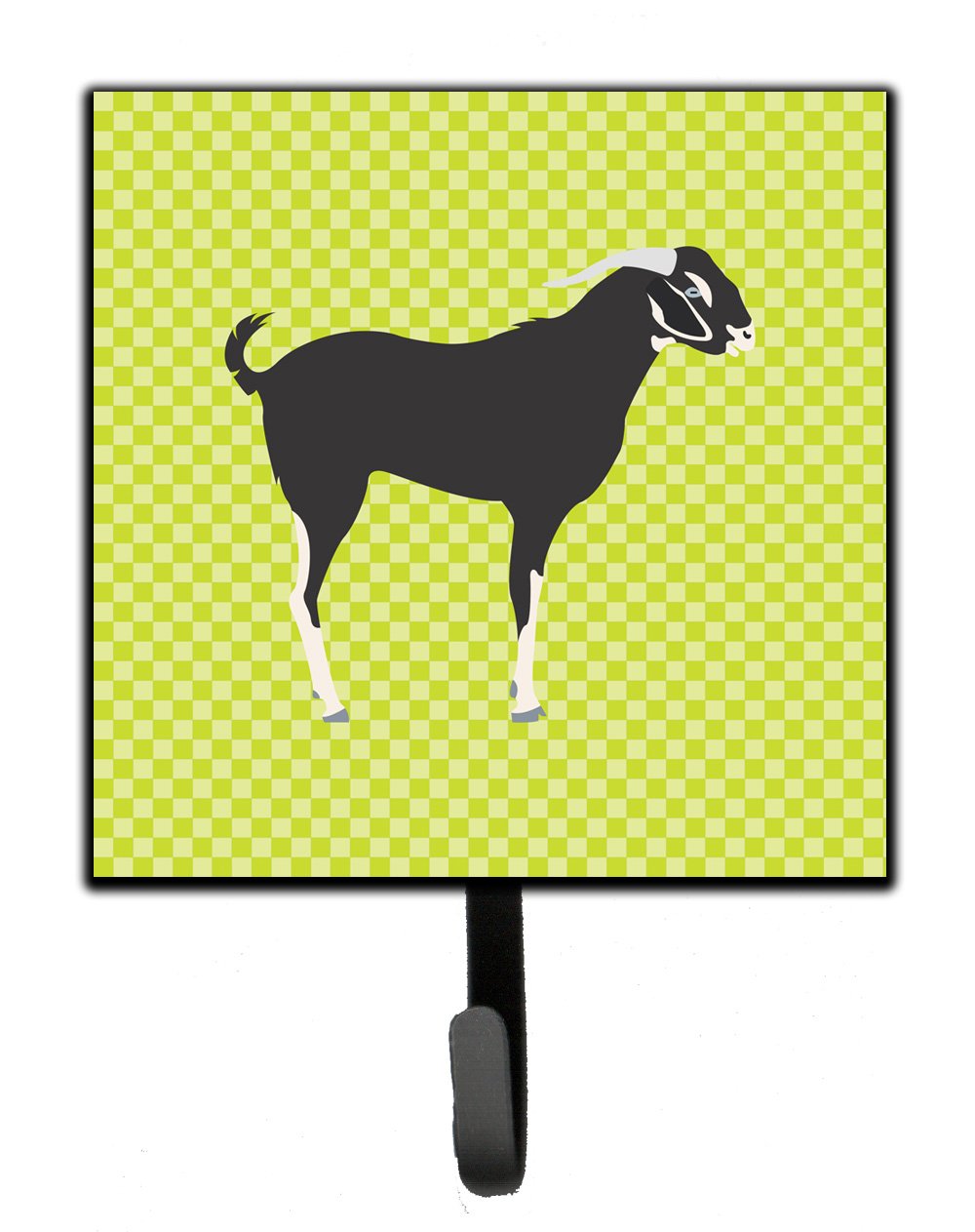 Black Bengal Goat Green Leash or Key Holder Wall Hooks, Key Hooks Holder, Coat Rack Wall Mount, Coat Hooks, Hooks for Hanging Keys, Towels, Aprons, Leashes