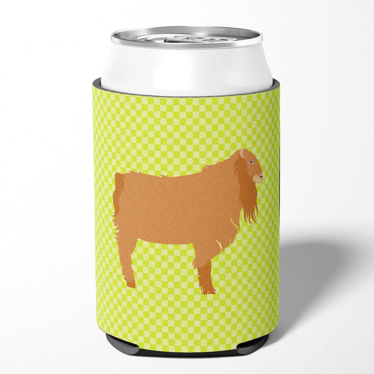 American Lamancha Goat Green Can or Bottle Hugger Cooler Sleeve for Standard 12 oz Cans, Insulated Foam Beer & Soda Can Hugger Reusable