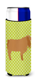 American Lamancha Goat Green Slim Can Hugger , Insulated Foam Hugger for 12 oz Slim Cans, Beer Bottles & Water Bottles, Printed in USA