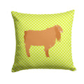 American Lamancha Goat Green Decorative Throw Pillow 14x14 Indoor Outdoor Accent Cushion, Fabric Cover with Insert for Sofa, Bed, Porch & Living Room