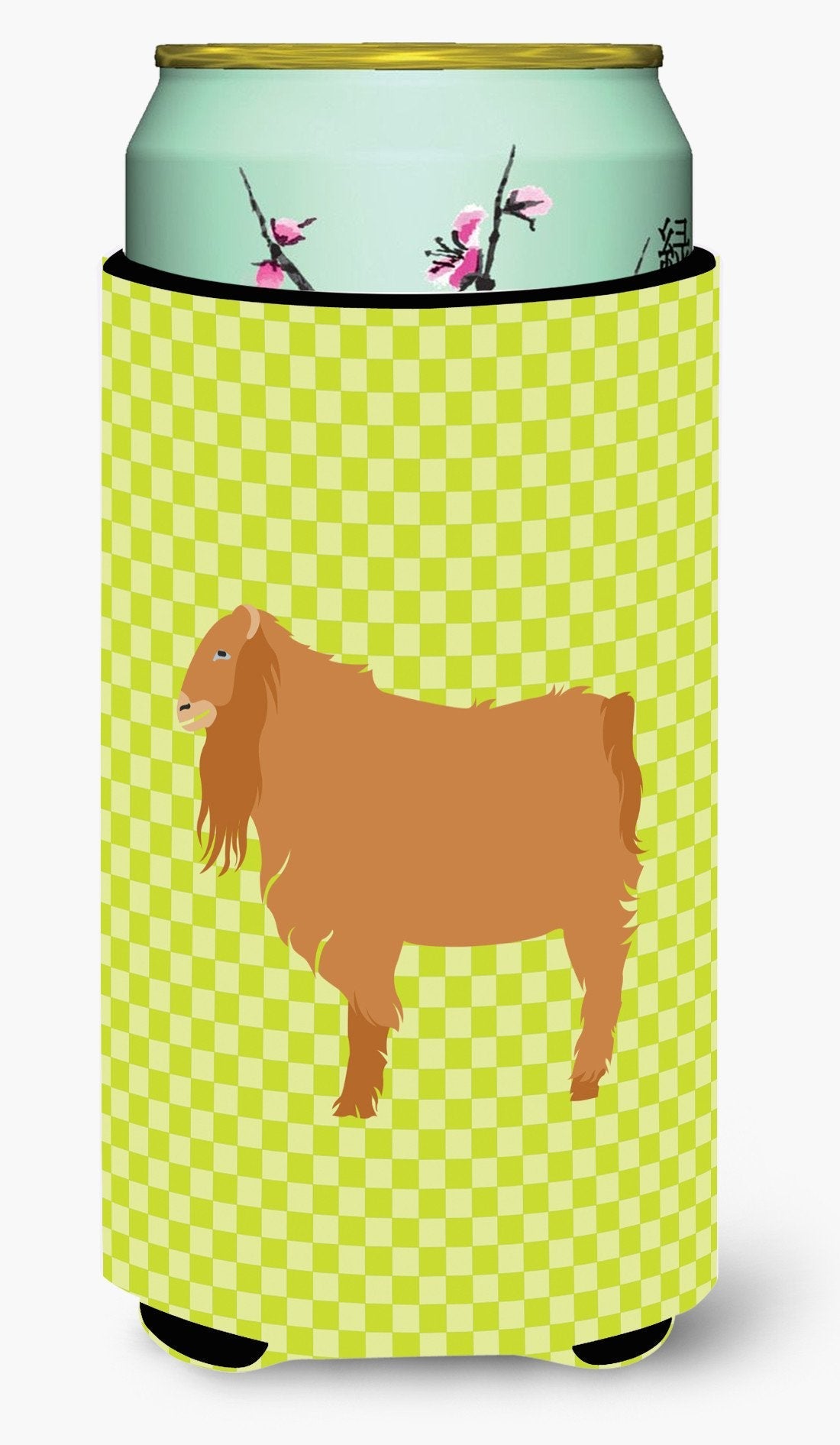 American Lamancha Goat Green Tall Boy Hugger Can Cooler Sleeve Machine Washable Drink Collapsible Insulator Beverage Insulated Holder