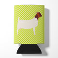 Boer Goat Green Can or Bottle Hugger Cooler Sleeve for Standard 12 oz Cans, Insulated Foam Beer & Soda Can Hugger Reusable