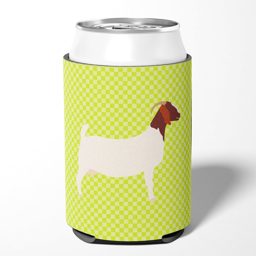 Boer Goat Green Can or Bottle Hugger Cooler Sleeve for Standard 12 oz Cans, Insulated Foam Beer & Soda Can Hugger Reusable