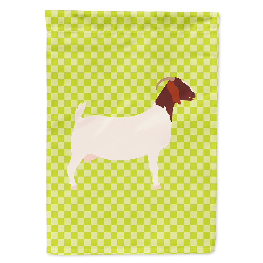 Boer Goat Green House Flag 28x40 Porch Sleeve Pole Decorative Outside Yard Banner Artwork Wall Hanging, Polyester