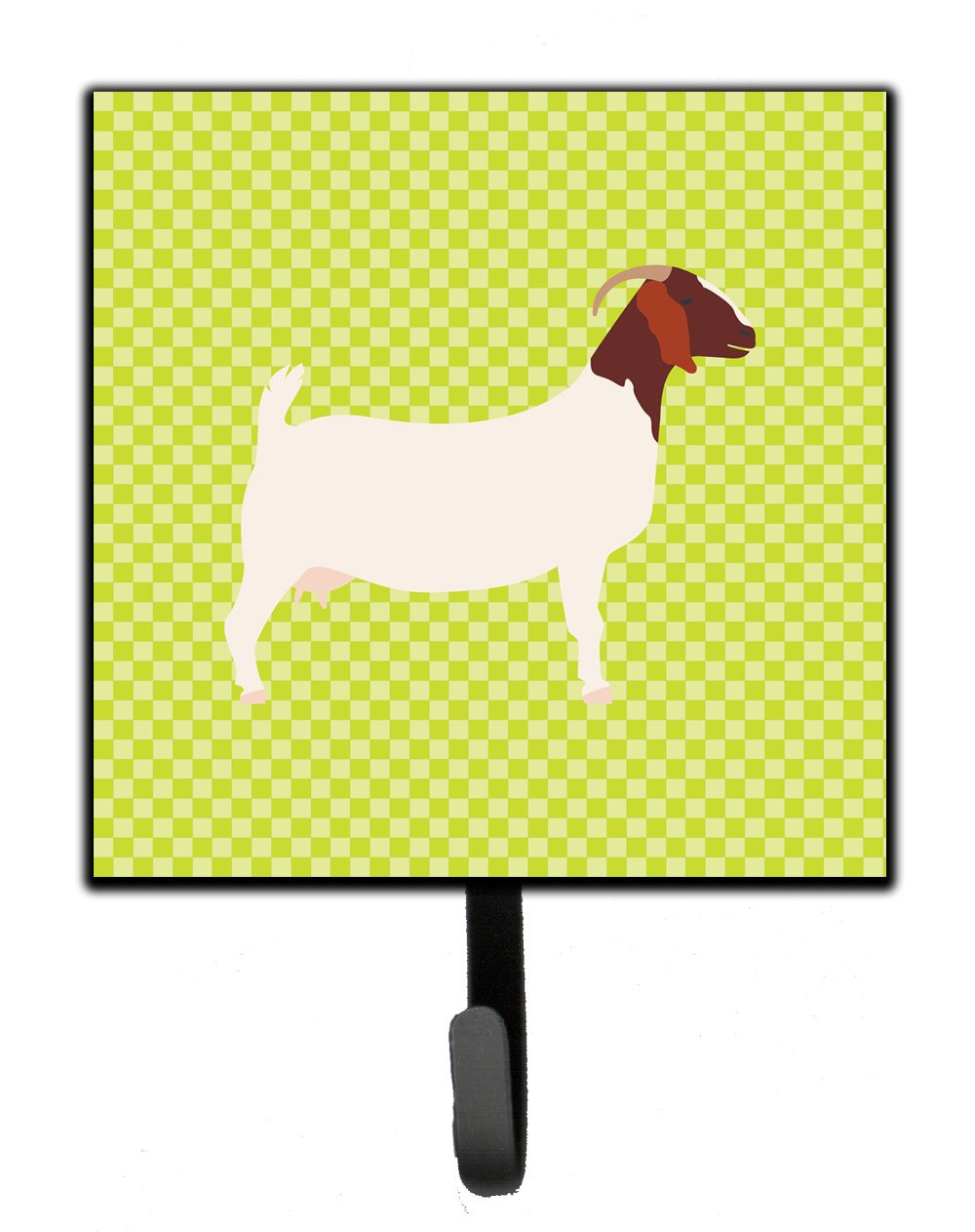 Boer Goat Green Leash or Key Holder Wall Hooks, Key Hooks Holder, Coat Rack Wall Mount, Coat Hooks, Hooks for Hanging Keys, Towels, Aprons, Leashes