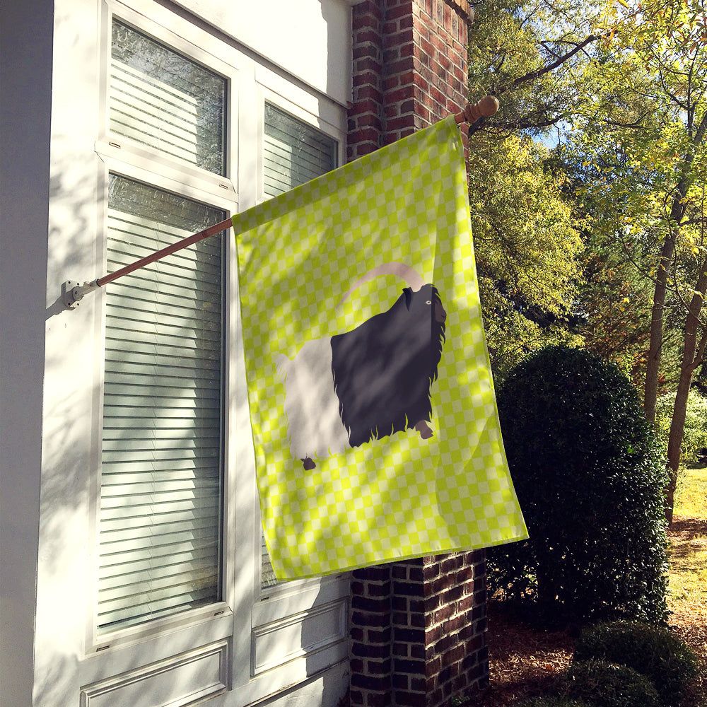 Welsh Black-Necked Goat Green House Flag 28x40 Porch Sleeve Pole Decorative Outside Yard Banner Artwork Wall Hanging, Polyester