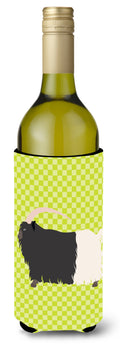 Welsh Black-Necked Goat Green Wine Bottle Hugger Gift Sleeve for Standard 750 ml Bottles, Insulated Reusable Also Fits Mini Shot & Pint Bottles