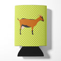 Oberhasli Goat Green Can or Bottle Hugger Cooler Sleeve for Standard 12 oz Cans, Insulated Foam Beer & Soda Can Hugger Reusable