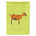 Oberhasli Goat Green House Flag 28x40 Porch Sleeve Pole Decorative Outside Yard Banner Artwork Wall Hanging, Polyester
