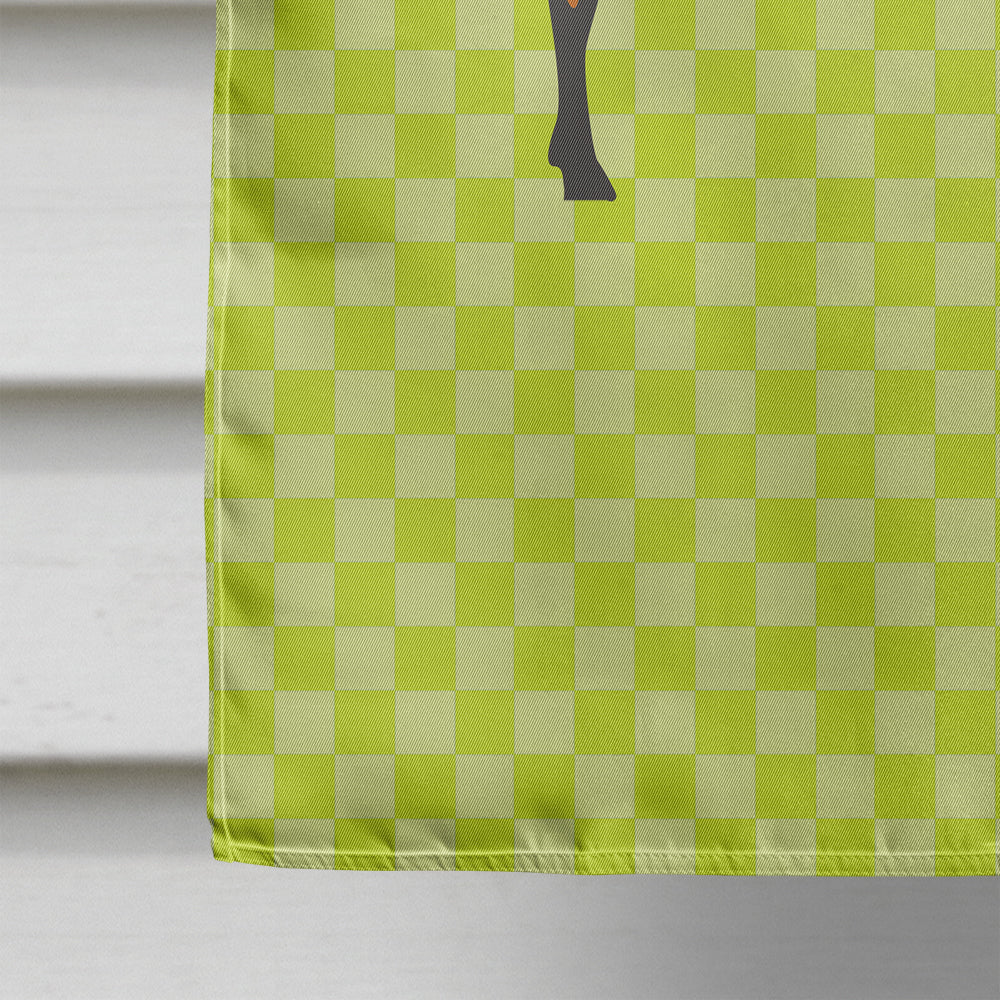 Oberhasli Goat Green House Flag 28x40 Porch Sleeve Pole Decorative Outside Yard Banner Artwork Wall Hanging, Polyester