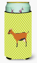 Oberhasli Goat Green Tall Boy Hugger Can Cooler Sleeve Machine Washable Drink Collapsible Insulator Beverage Insulated Holder