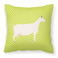 Saanen Goat Green Decorative Throw Pillow 18x18 Indoor Outdoor Accent Cushion, Fabric Cover with Insert for Sofa, Bed, Porch & Living Room