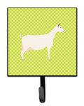 Saanen Goat Green Leash or Key Holder Wall Hooks, Key Hooks Holder, Coat Rack Wall Mount, Coat Hooks, Hooks for Hanging Keys, Towels, Aprons, Leashes