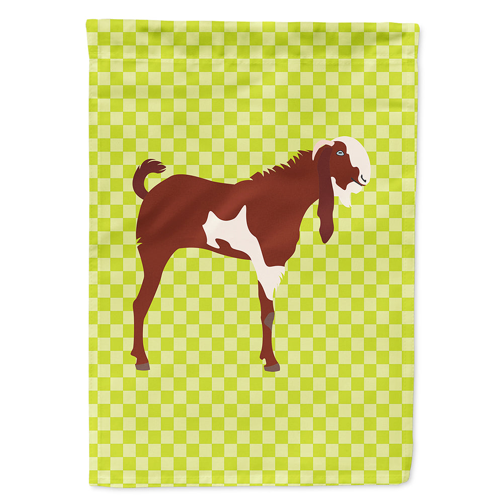 Jamnapari Goat Green House Flag 28x40 Porch Sleeve Pole Decorative Outside Yard Banner Artwork Wall Hanging, Polyester