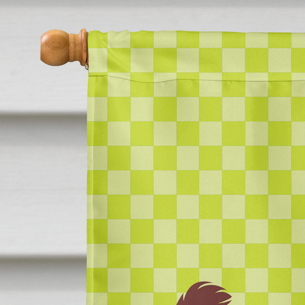 Jamnapari Goat Green House Flag 28x40 Porch Sleeve Pole Decorative Outside Yard Banner Artwork Wall Hanging, Polyester