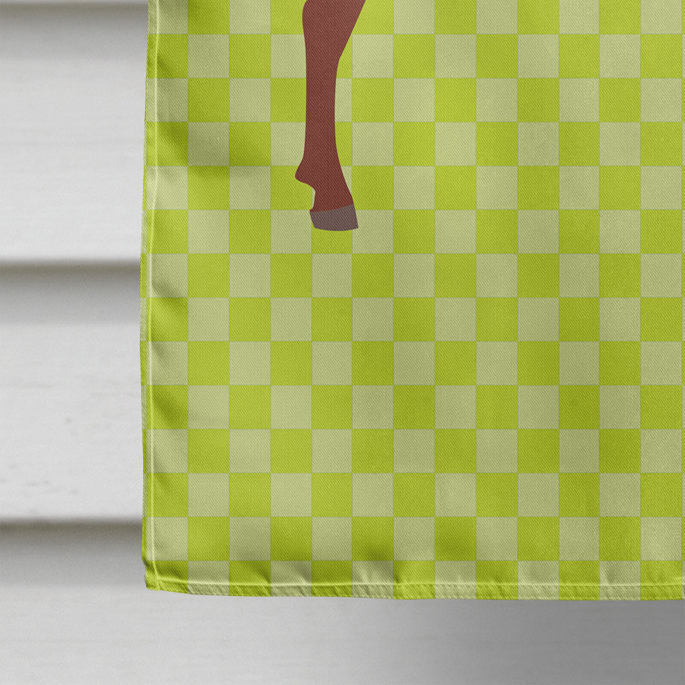 Jamnapari Goat Green House Flag 28x40 Porch Sleeve Pole Decorative Outside Yard Banner Artwork Wall Hanging, Polyester