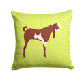 Jamnapari Goat Green Decorative Throw Pillow 14x14 Indoor Outdoor Accent Cushion, Fabric Cover with Insert for Sofa, Bed, Porch & Living Room