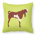 Jamnapari Goat Green Decorative Throw Pillow 18x18 Indoor Outdoor Accent Cushion, Fabric Cover with Insert for Sofa, Bed, Porch & Living Room