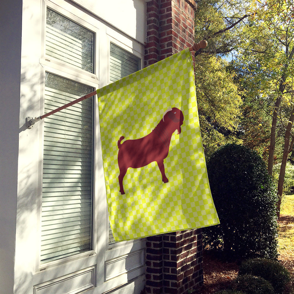 Kalahari Red Goat Green House Flag 28x40 Porch Sleeve Pole Decorative Outside Yard Banner Artwork Wall Hanging, Polyester