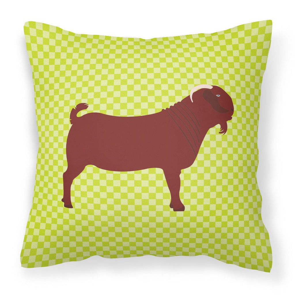 Kalahari Red Goat Green Decorative Throw Pillow 18x18 Indoor Outdoor Accent Cushion, Fabric Cover with Insert for Sofa, Bed, Porch & Living Room