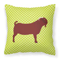 Kalahari Red Goat Green Decorative Throw Pillow 18x18 Indoor Outdoor Accent Cushion, Fabric Cover with Insert for Sofa, Bed, Porch & Living Room