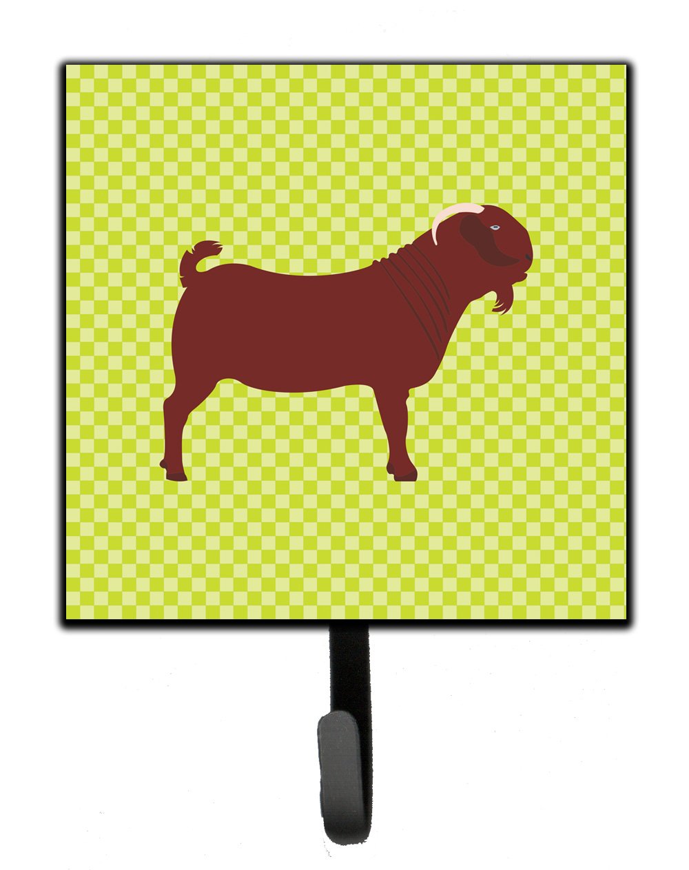 Kalahari Red Goat Green Leash or Key Holder Wall Hooks, Key Hooks Holder, Coat Rack Wall Mount, Coat Hooks, Hooks for Hanging Keys, Towels, Aprons, Leashes