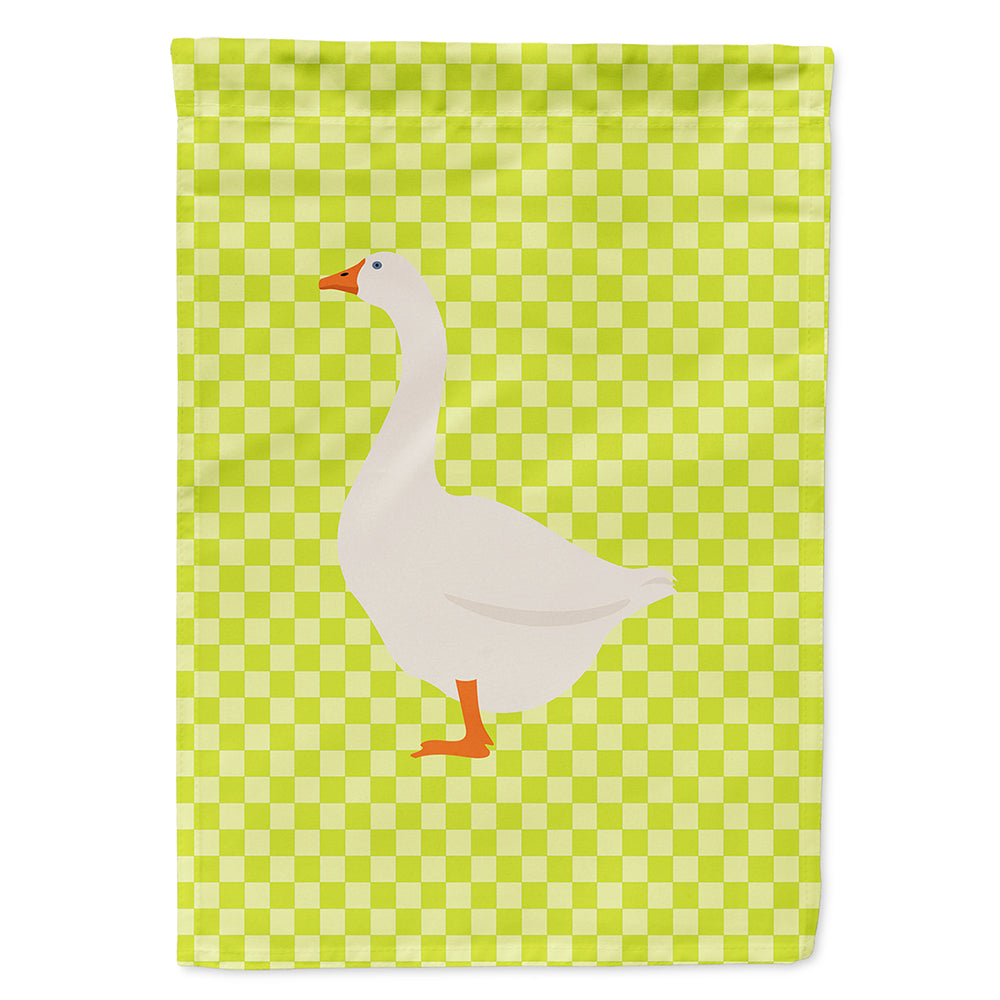 Embden Goose Green House Flag 28x40 Porch Sleeve Pole Decorative Outside Yard Banner Artwork Wall Hanging, Polyester