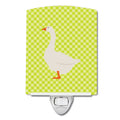 Embden Goose Green Ceramic Night Light Compact, UL-Certified, Ideal for Bedroom, Bathroom, Nursery, Hallway, Kitchen, 6x4x3, Multicolor
