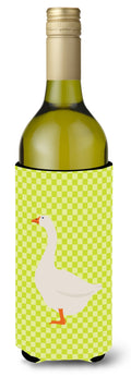 Embden Goose Green Wine Bottle Hugger Gift Sleeve for Standard 750 ml Bottles, Insulated Reusable Also Fits Mini Shot & Pint Bottles