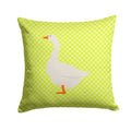 Embden Goose Green Decorative Throw Pillow 14x14 Indoor Outdoor Accent Cushion, Fabric Cover with Insert for Sofa, Bed, Porch & Living Room