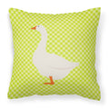 Embden Goose Green Decorative Throw Pillow 18x18 Indoor Outdoor Accent Cushion, Fabric Cover with Insert for Sofa, Bed, Porch & Living Room